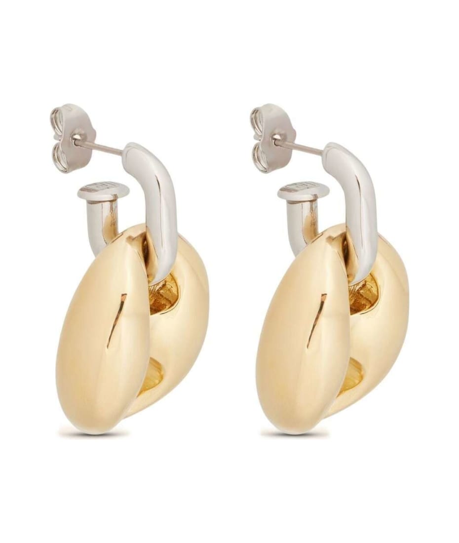 【関税込み】Earrings - Rabanne - Aluminum - Rose Gold Paco Rabanne Silver And Gold 'xtra Eight Dang' Earrings With