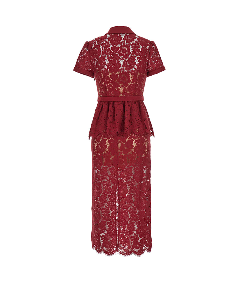 self-portrait Burgundy Dress | italist
