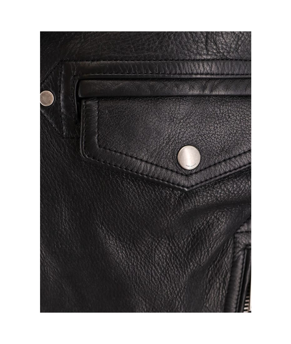 Saint Laurent Wrap Zip Classic Biker Jacket | italist