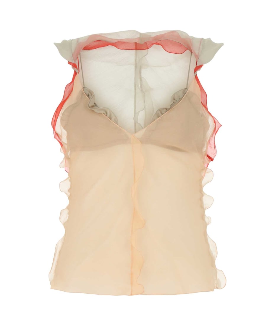 Fendi Light Pink Chiffon Top | italist