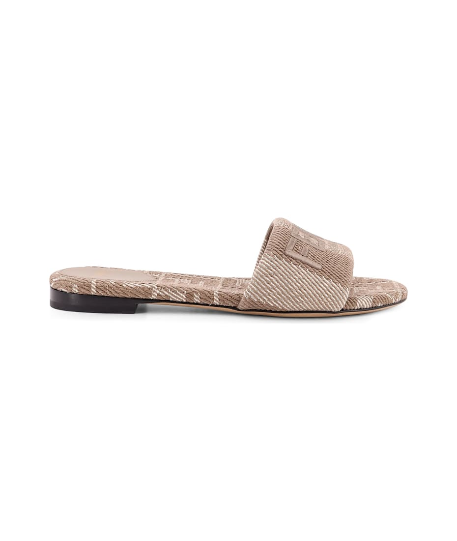 サンダル・ミュール FENDI SS25 'Fendi Sunshine' slides (8R8515ASB5 F1STE) Fendi Sunshine Fabric Brown | Fendi