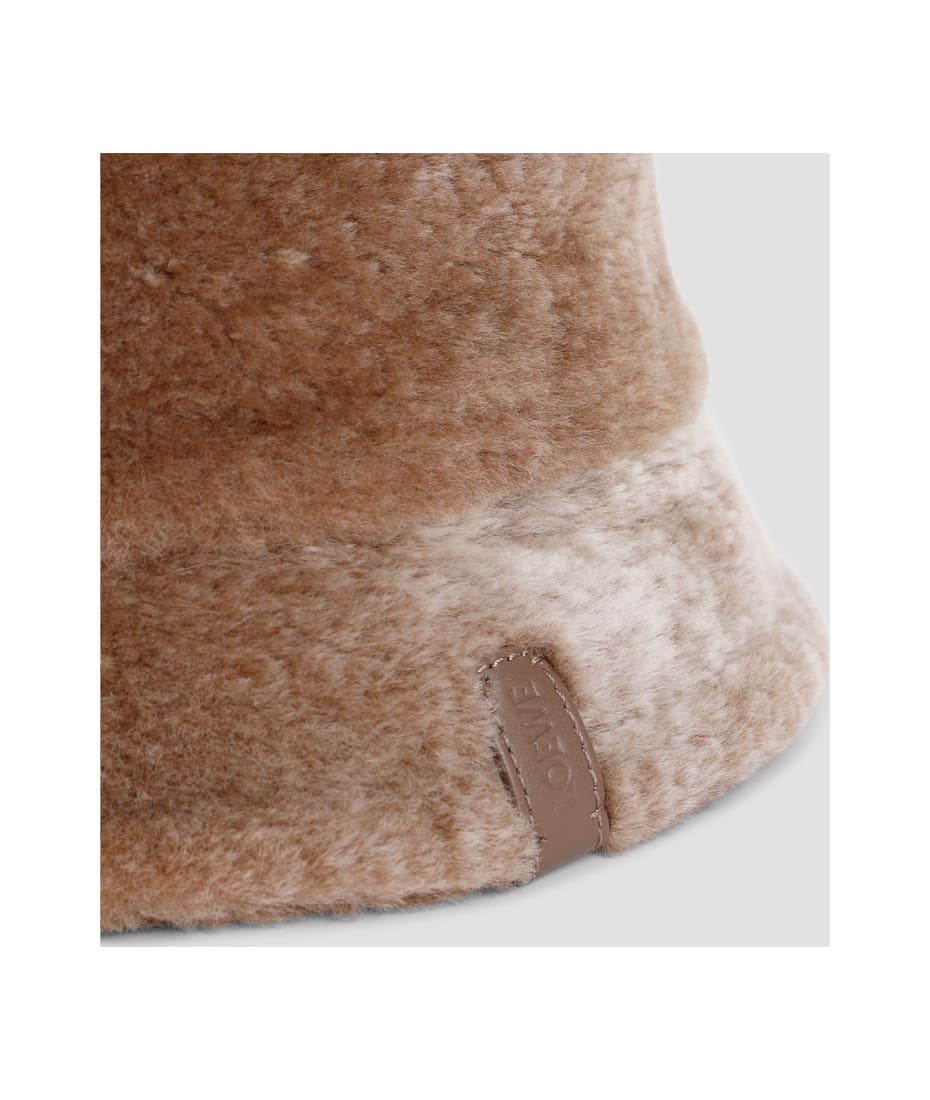 ハット LOEWE SHEARLING BUCKET HAT Loewe Logo shearling bucket hat Loewe