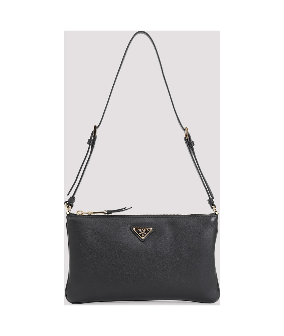 Prada Black Leather Shoulder Bag | italist