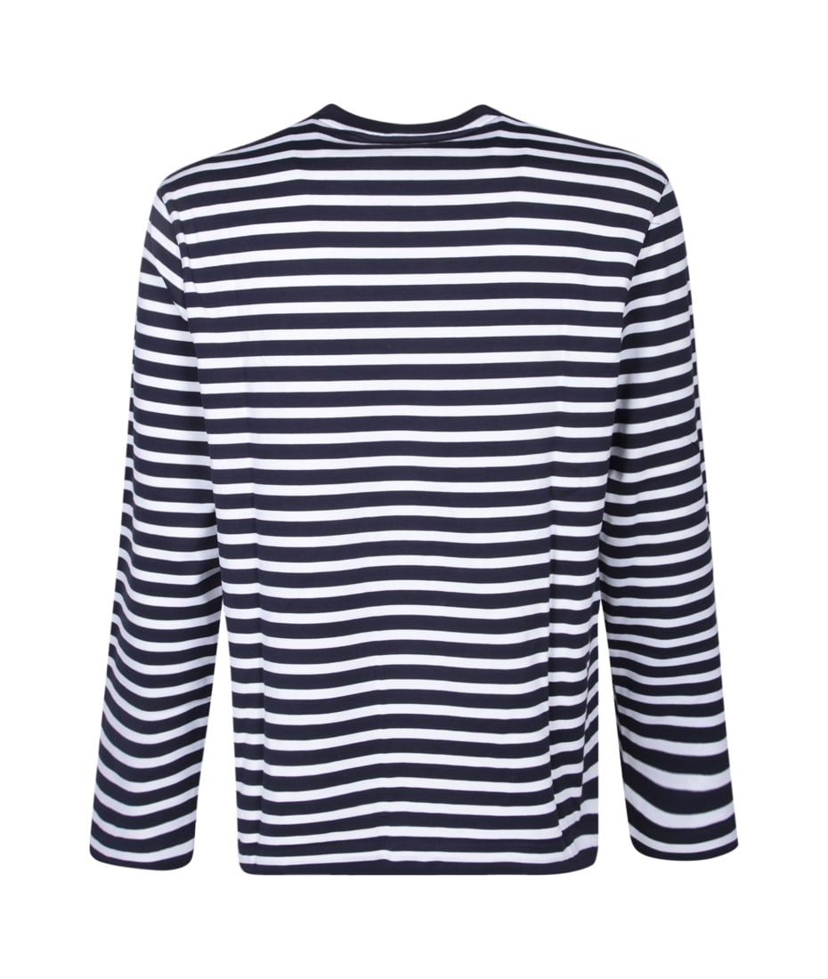 送料&関税込】Maison KitsunAC Marin Fox Head Striped Blue