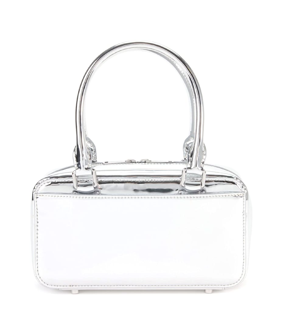 トートバッグ SELF PORTRAIT 'llic Silver Leather Mini Tote' handbag self-portrait Metallic Leather Mini Tote Bag | italist