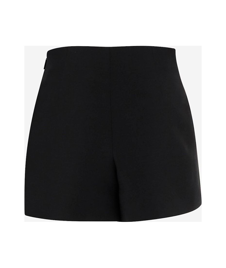ショートパンツ VALENTINO Black Crepe Couture Shorts RF2J0 1CF 0NO VGold Crêpe Couture shorts in black - Valentino | Mytheresa