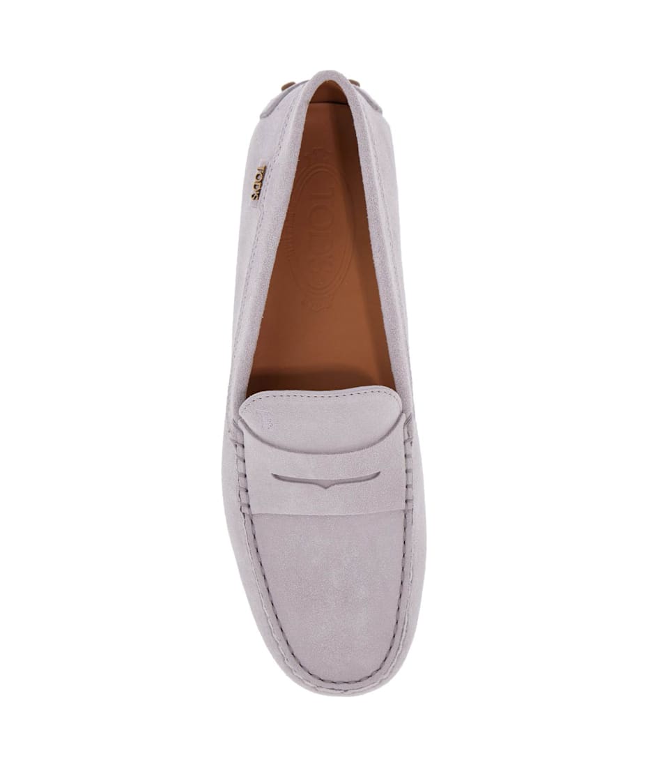 【送料&関税込】Tod's Light Grey Suede Leather Driving Mocca Tod's Light Grey Suede Leather Driving Moccasin | italist