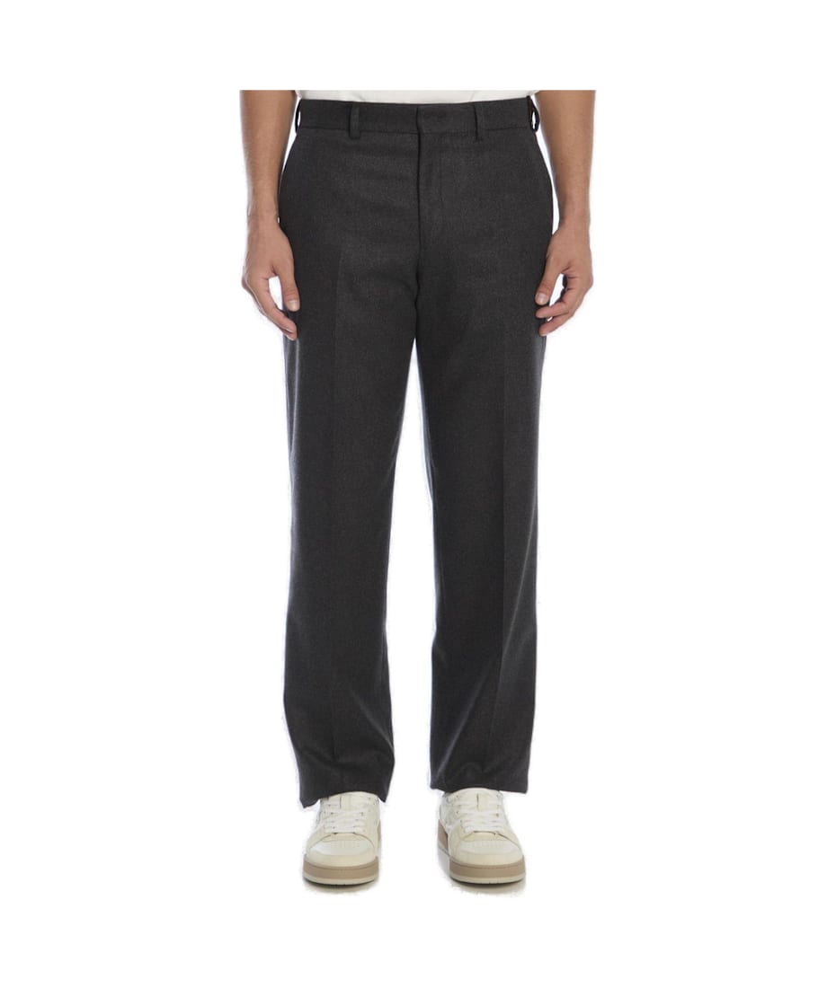 パンツ FENDI STRAIGHT-LEG PANTS IN GRAIN DE POUDRE WOOL FENDI virgin-wool straight-leg Trousers | Blue | FARFETCH