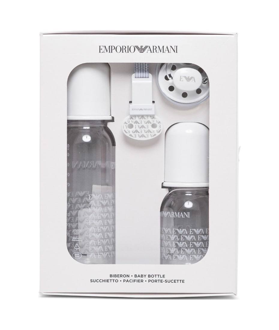 scheuren Miles Bisschop Emporio Armani Baby Bottle And Pacifier Set With Logo | italist, ALWAYS  LIKE A SALE