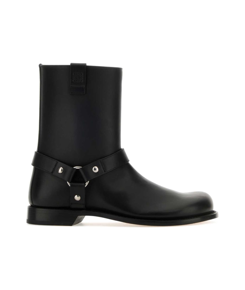 ロングブーツ Loewe Black Leather Campo Biker Boots Loewe Campo Biker Boots | italist