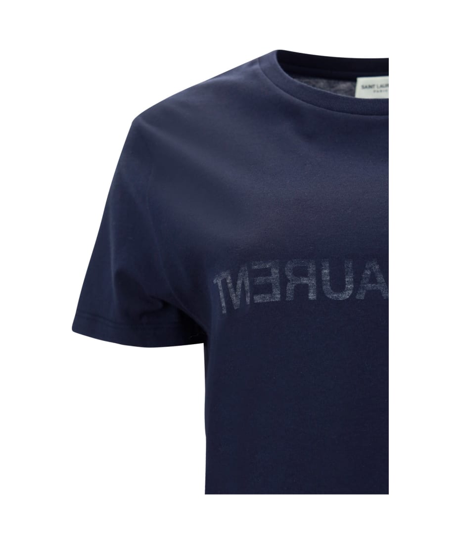 Saint Laurent Navy blue cotton t-shirt Tシャツ・カットソー