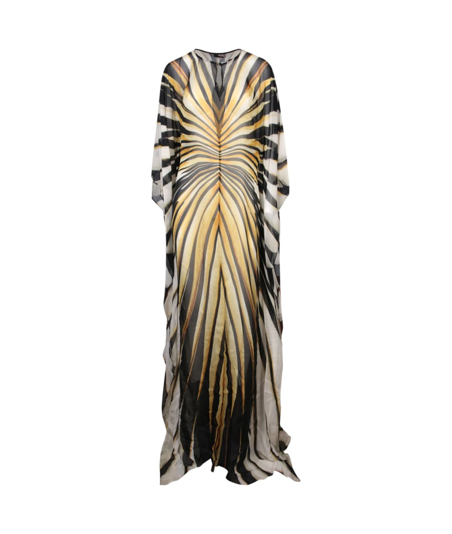 slim fit dress slacks ROBERTO CAVALLI GOLD SATIN BUSTIER GOWN WITH TRAIN main image 1