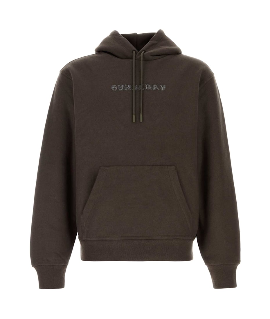 Burberry♪SALE♪8015654 Burberry Dark Brown Cotton Blend Sweatshirt | italist