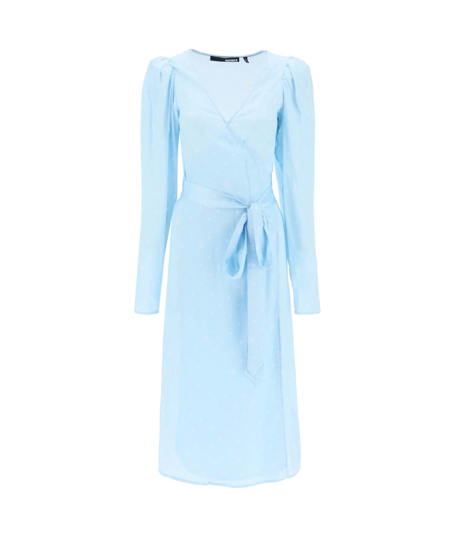 パーティードレス ROTATE polka dot midi dress with balloon sleeves 1125682961 ROTATE BIRGER CHRISTENSEN Polka dot-print puff-sleeve Midi