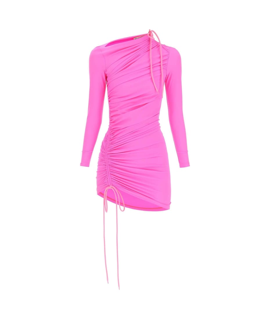 【送料&関税込】Balenciaga Fluo Pink Stretch Nylon Mini Dres Balenciaga Fluo Pink Stretch Nylon Mini Dress | italist