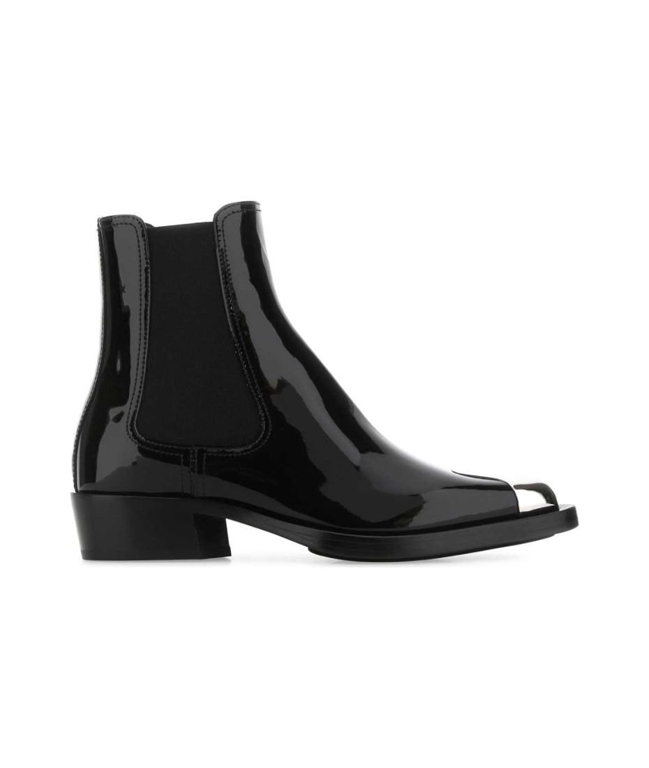 Alexander McQueen Black Leather Ankle Boots | italist