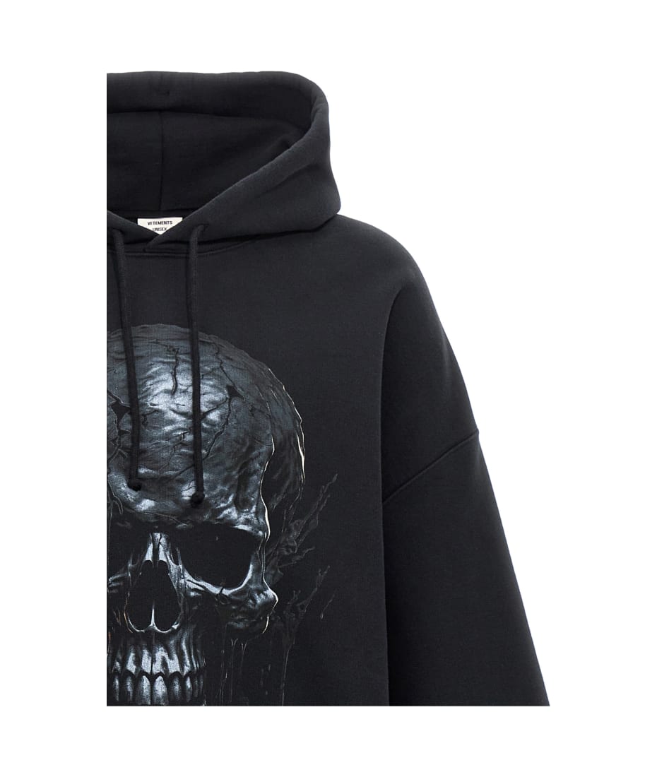 VETEMENTS 'black Skull Metal' Hoodie | italist