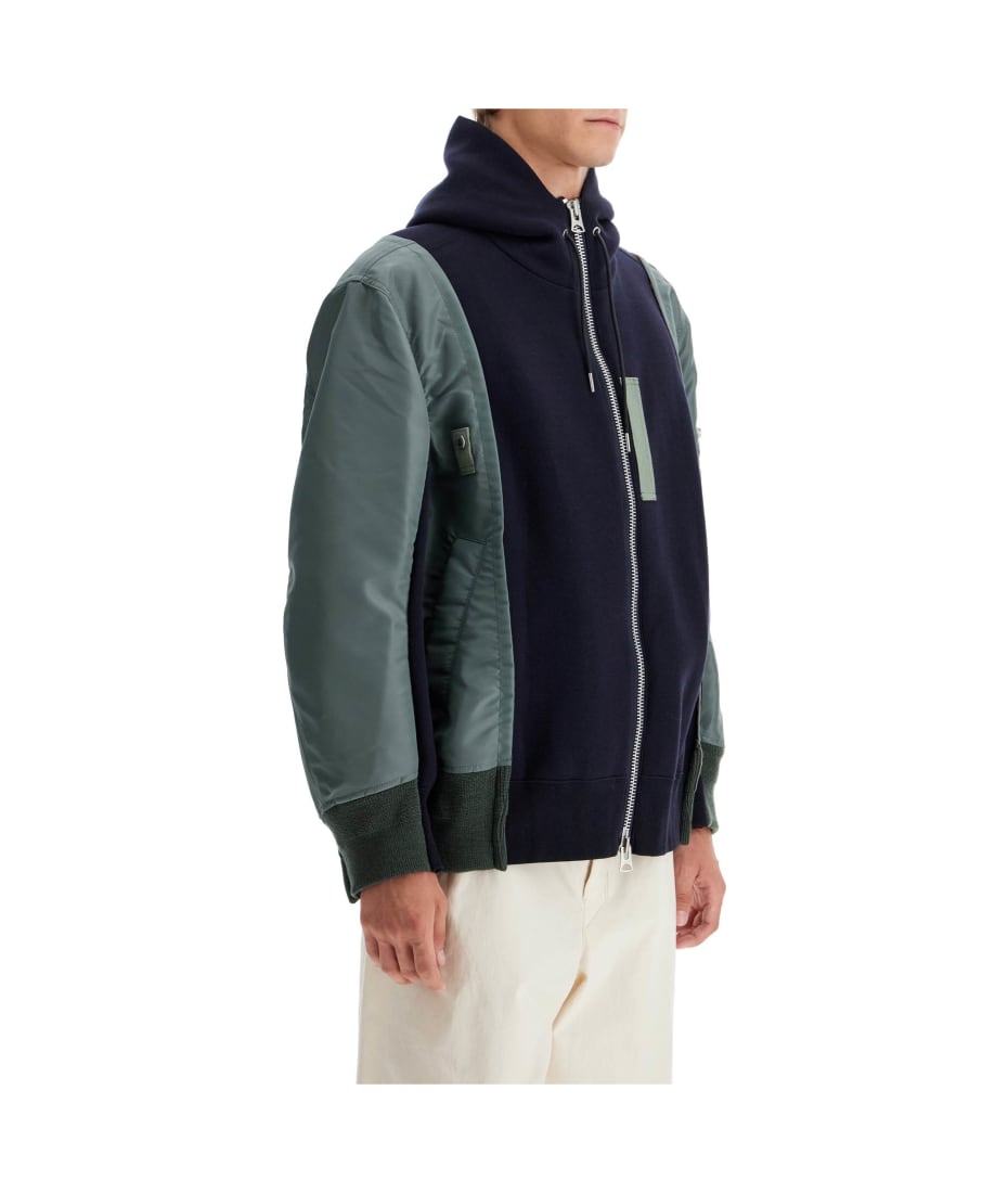 【送料&関税込】Sacai Bomber Fleece Hoodie Zip Sacai Bomber Fleece Hoodie Zip | italist