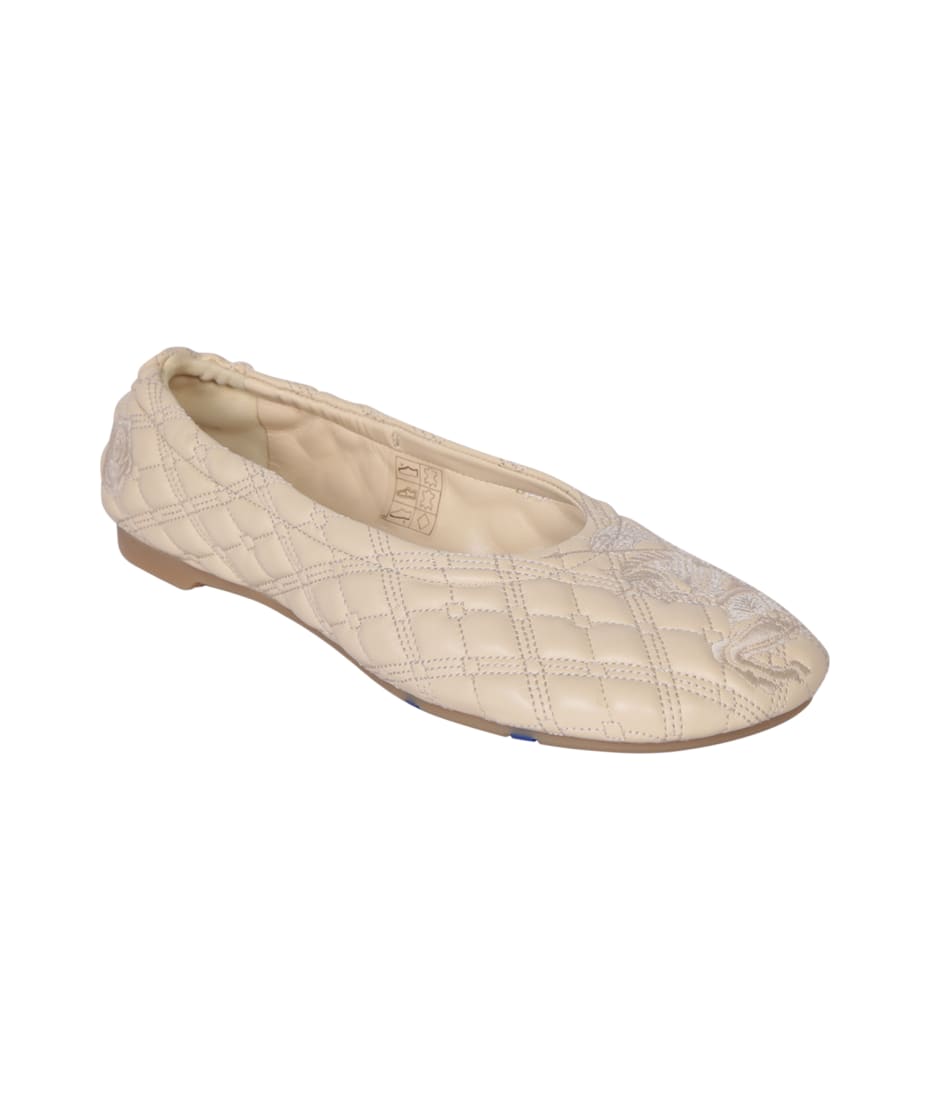 バレエシューズ BURBERRY SADLER QUILTED NAPPA BALLERINAS Burberry Sadler Lamb Leather Quilted Ballerina Flats (Flat