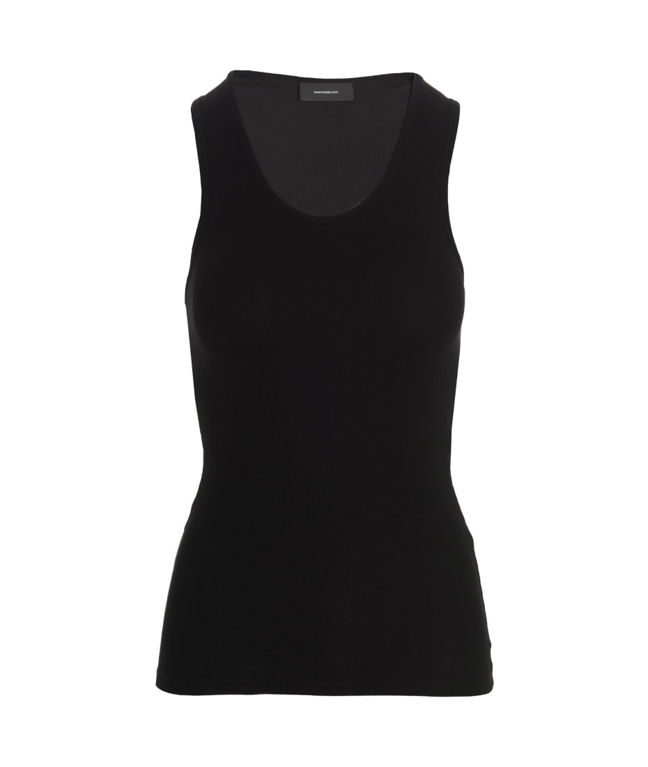 Buy Wardrobe.NYC Neutral Ribbed Tank Top in Cotton for Women in