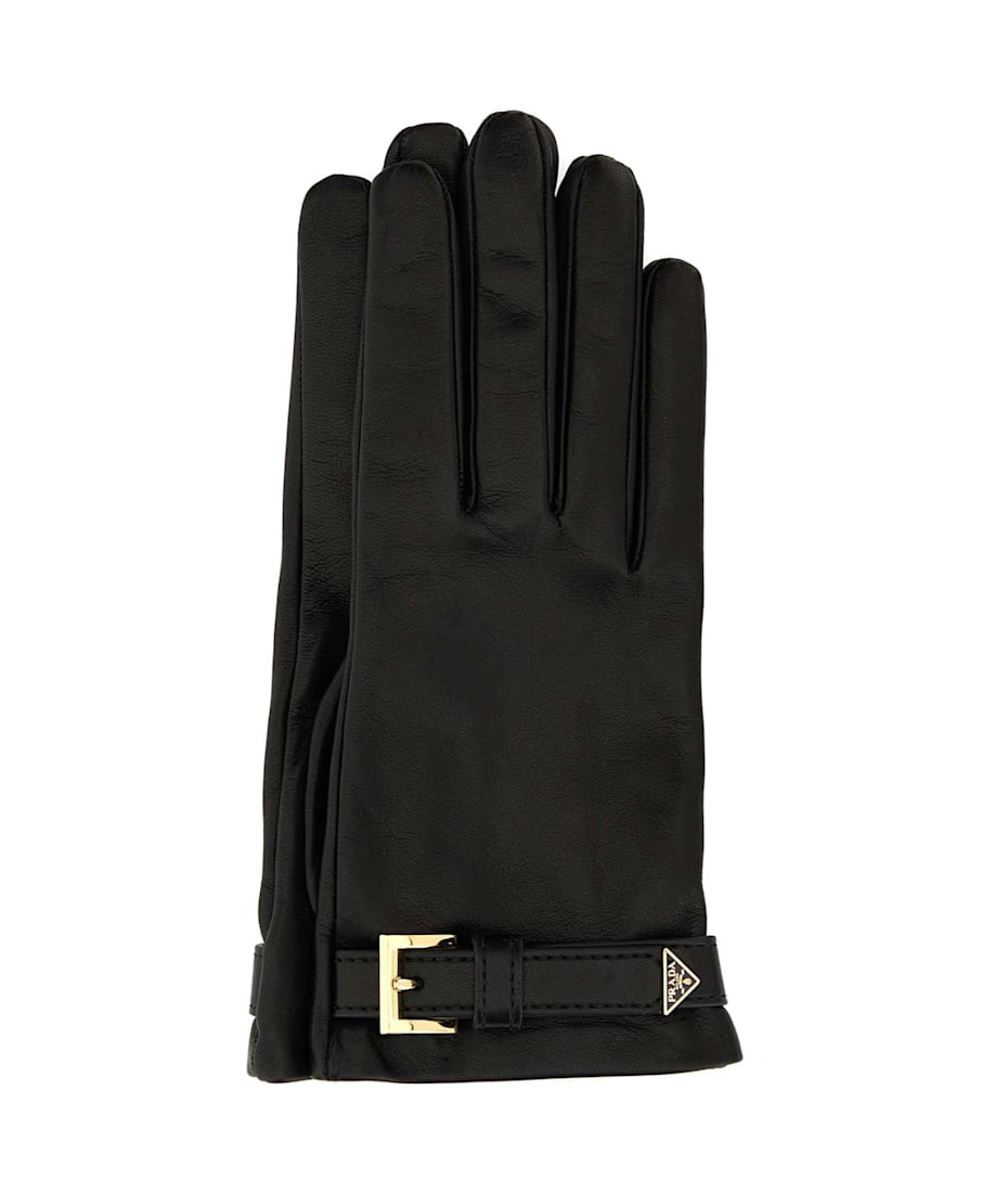 【関税&送料込】Prada Black Nappa Leather Gloves Prada Black Nappa Leather Gloves | italist