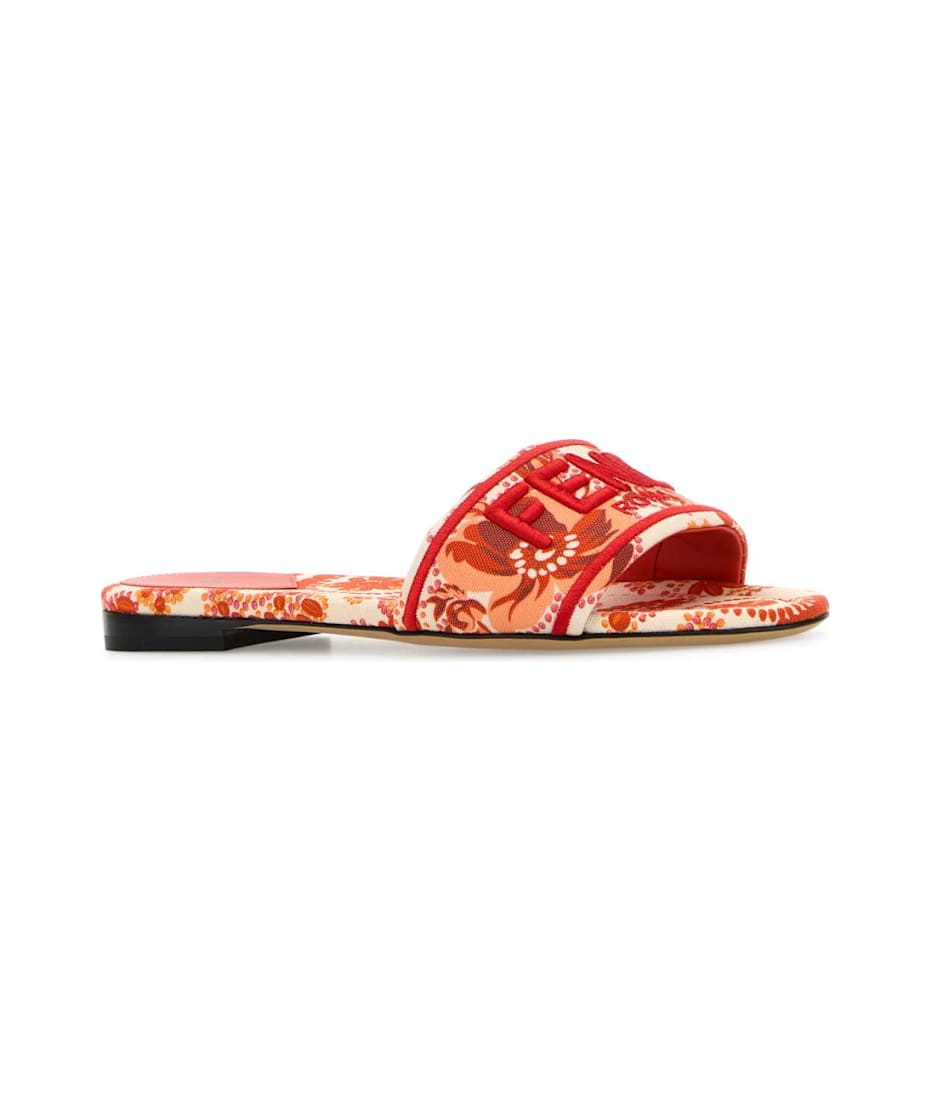 サンダル・ミュール Fendi Printed Fabric Slippers Fendi Printed Fabric Slippers | italist