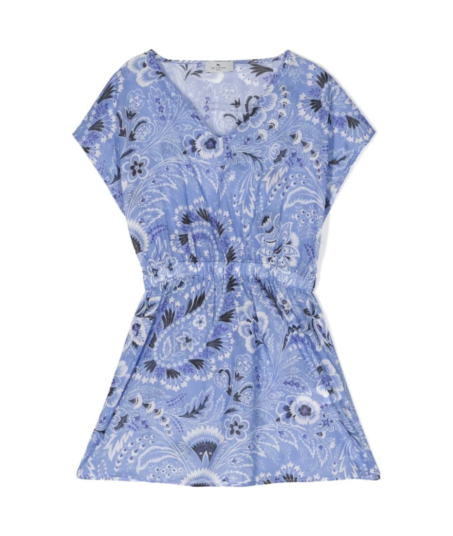 ワンピース ETRO Floral Paisley print dress Light Blue Etro Light Blue Dress With Paisley Print | italist