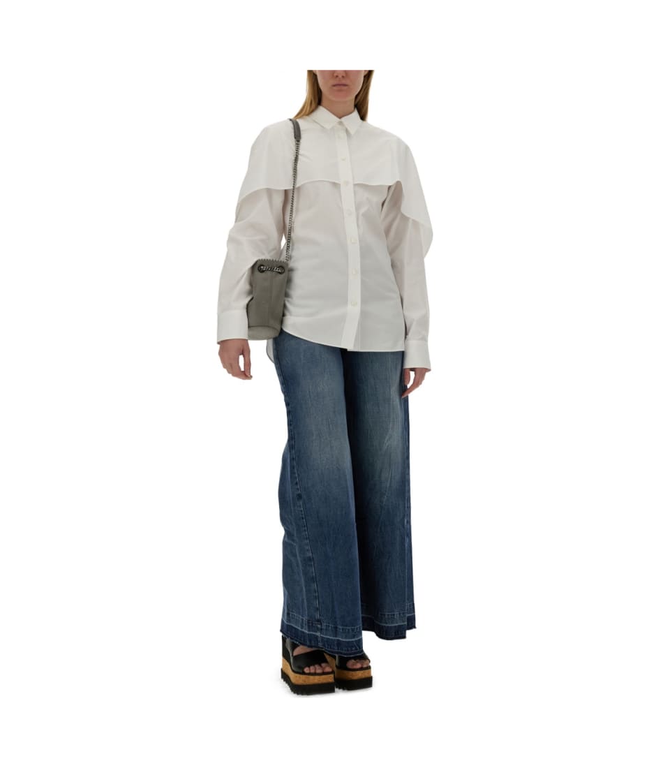 ポンチョ・ケープ Stella McCartney FW24 SHIRT WITH CAPE (620122_SMA909000) Stella McCartney Shirt With Cape | italist