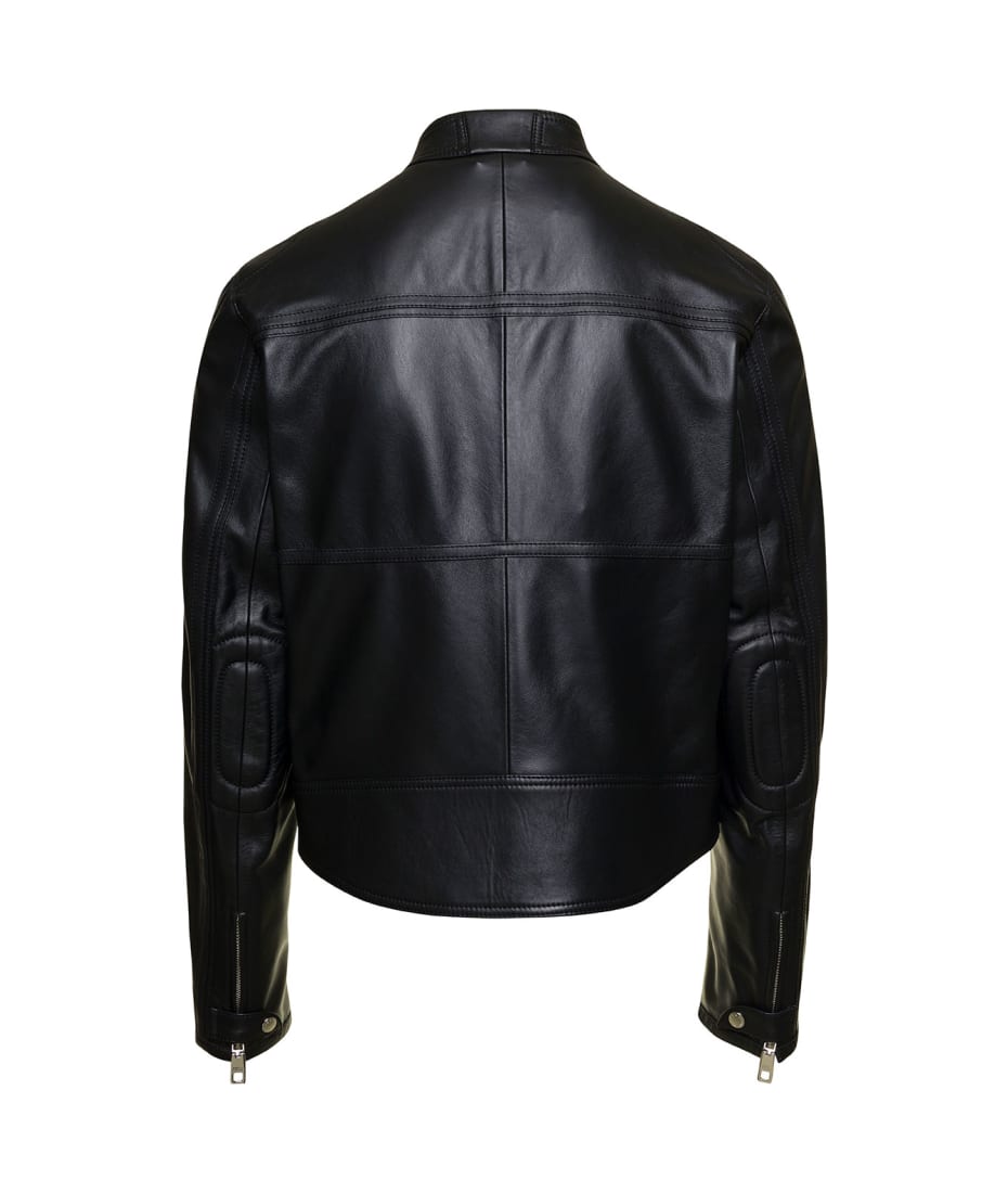 Dolce & Gabbana Black Nappa Leather Jacket | italist, ALWAYS Dolce & Gabbana Black Nappa Leather Jacket | italist, ALWAYS