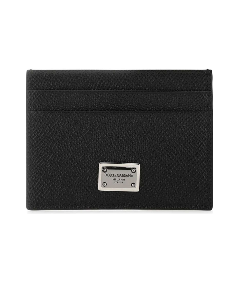 【関税&送料込み】Dolce & Gabbana Black Leather Cardholder Dolce & Gabbana Black Leather Card Holder | italist, ALWAYS