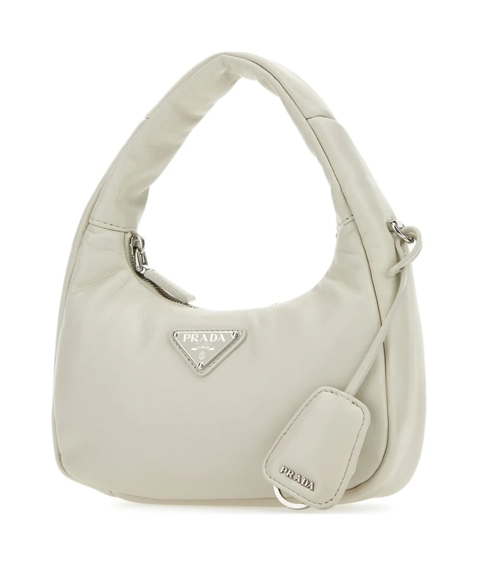 ハンドバッグ　PRADA Prada Chalk Nappa Leather Mini Soft Handbag トートバッグ 通販