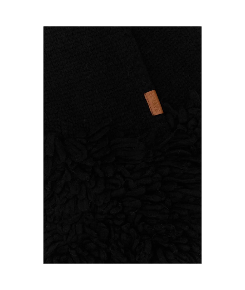 スカーフ LOEWE SCARF (F540257X30 BLACK) Scarf in wool and cashmere Black - LOEWE