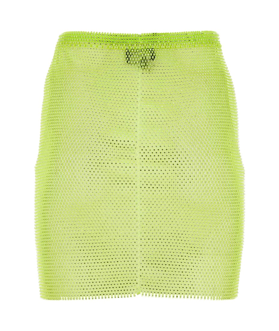 ミニスカート SANTA BRANDS Acid green mesh mini skirt Santa Brands Acid Green Mesh Mini Skirt | italist
