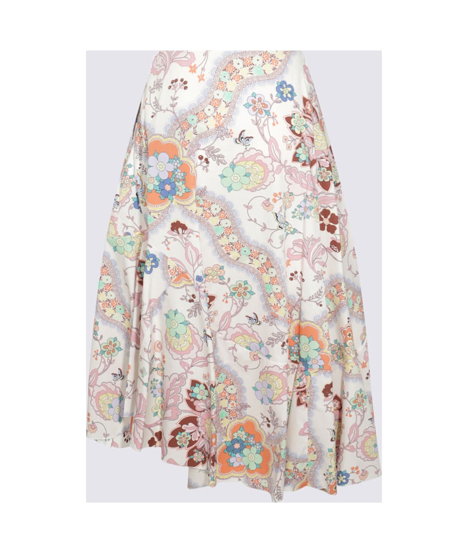 【送料&関税込】Etro Midi Skirt High-rise floral cotton midi skirt in multicoloured - Etro