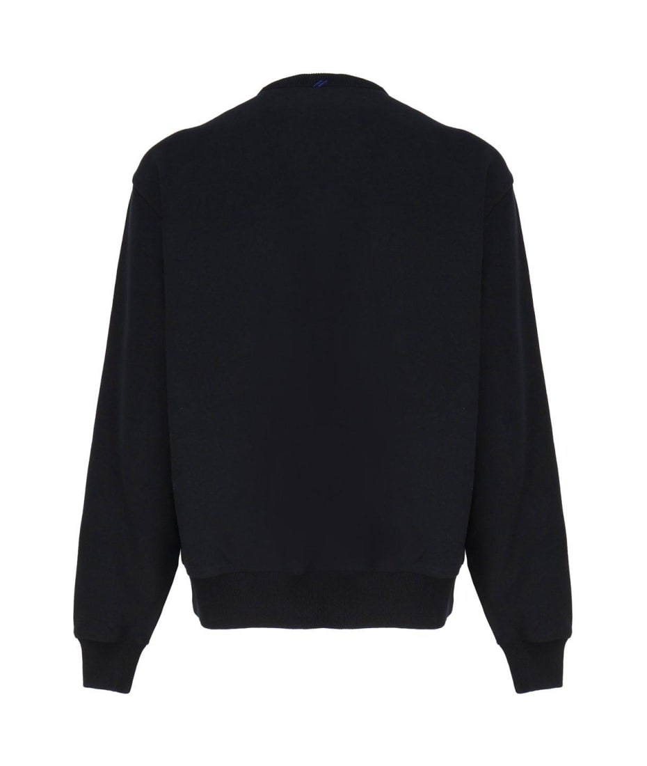 【送料&関税込】Burberry Logo Patch Crewneck Sweater Burberry Black sweatshirt with logo patch | TheDoubleF