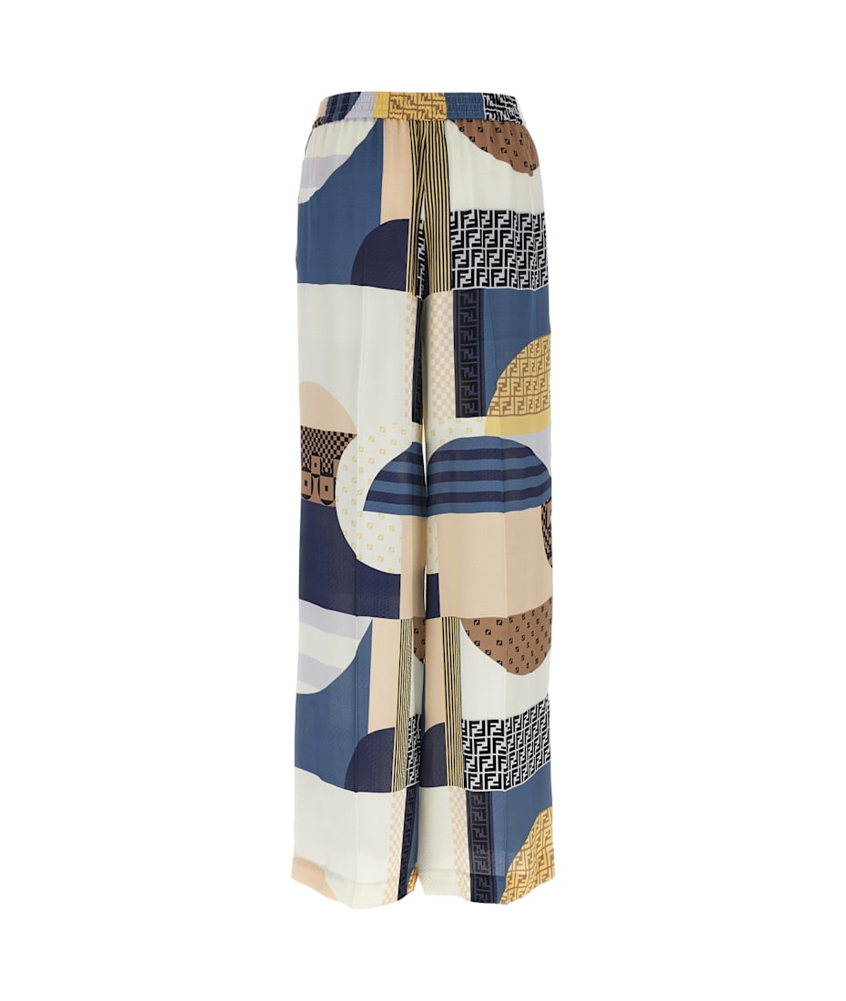 パンツ Fendi Patchwork Print Silk Pants Fendi Patchwork Silk Pants | italist