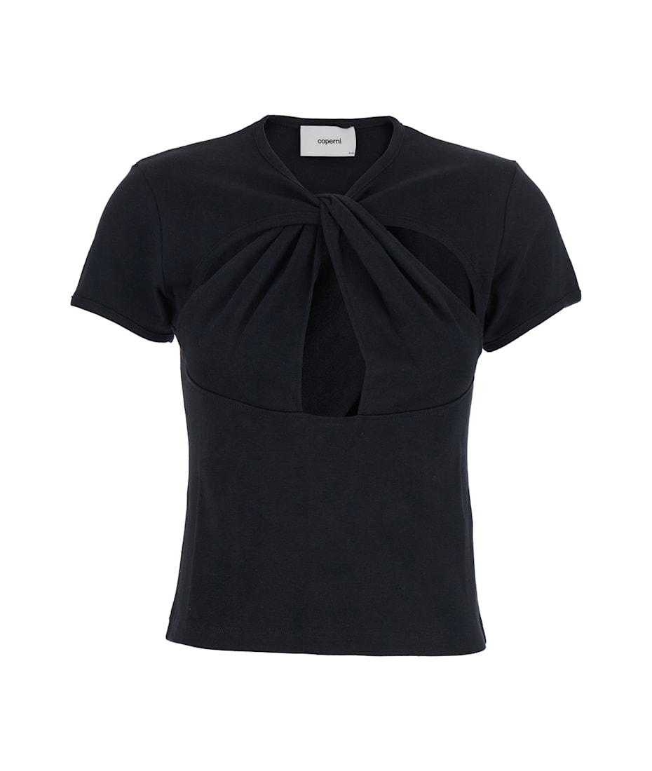 Tシャツ・カットソー Coperni FW25 CUT-OUT BABY TEE (COPJS158F5012 BLK) Coperni Cut-out Baby Tee | italist