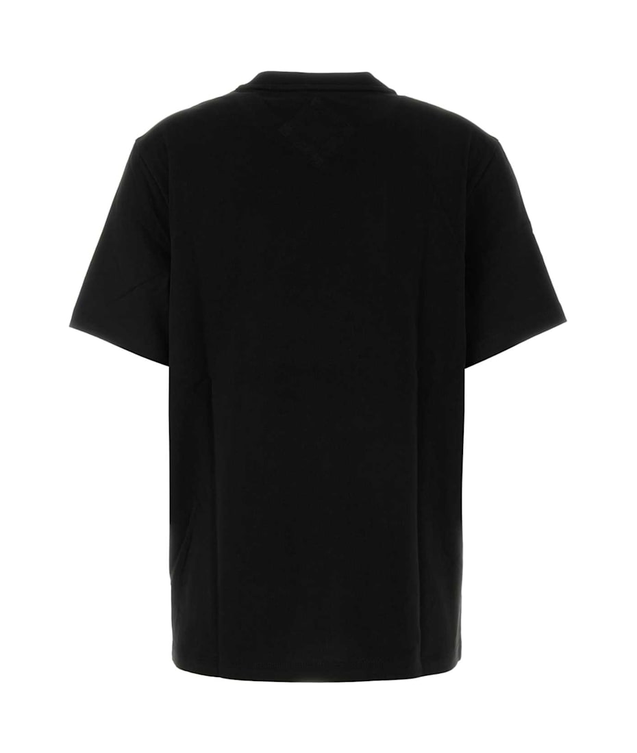 【関税&送料込】Mcm Black Cotton T-Shirt Large / M Maxi Monogram Print T-Shirt in Organic Cotton