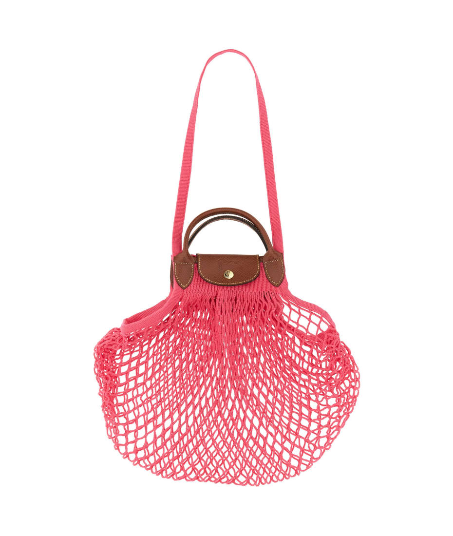 Longchamp - Women's Le Pliage Filet - Top Handle Bag - Pink - Cotton
