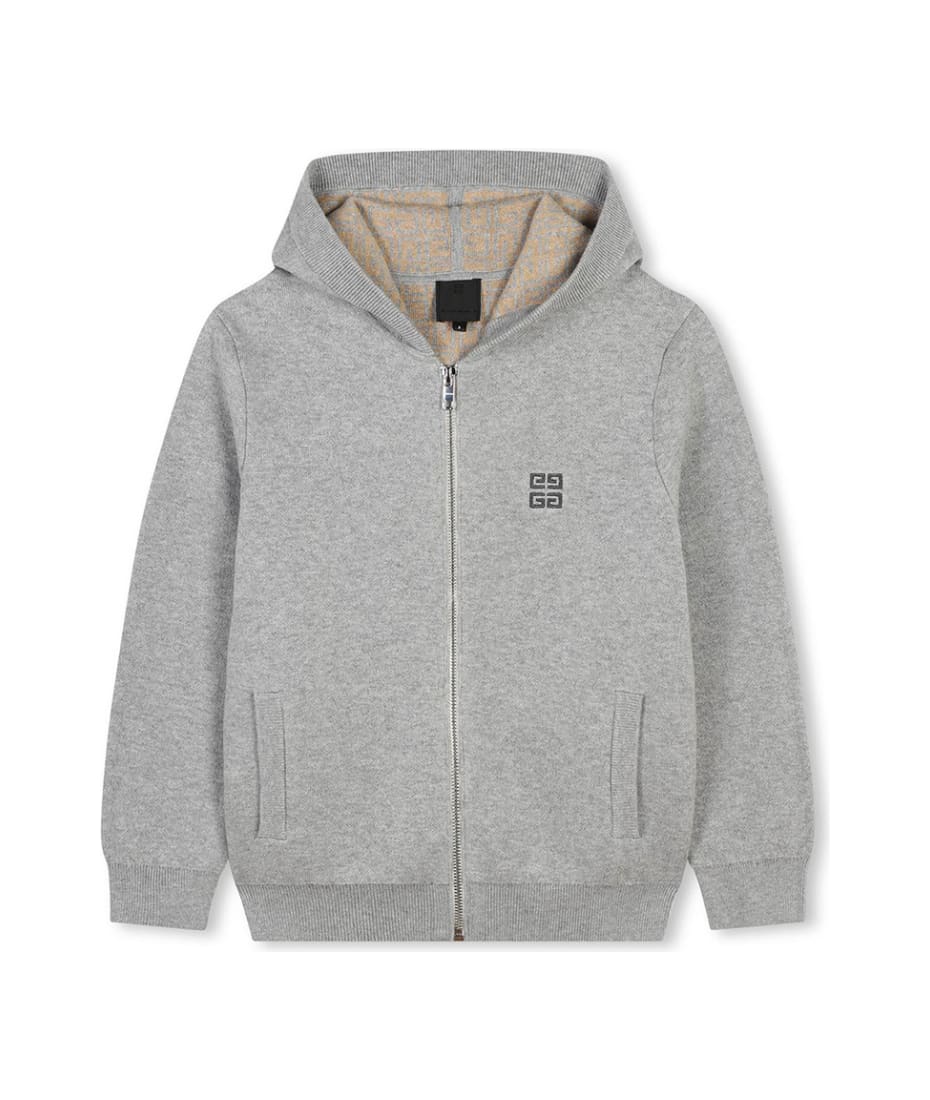Givenchy Grey Zip-up Hoodie With 4g Motif | italist, ALWAYS LIKE A
