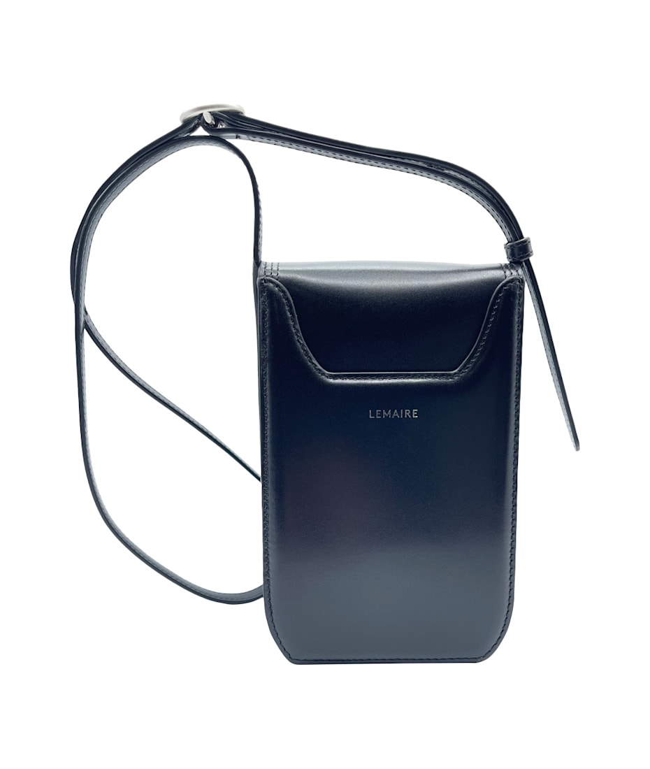 LEMAIRE Small Calepin Leather Messenger Bag | Black | FARFETCH EG