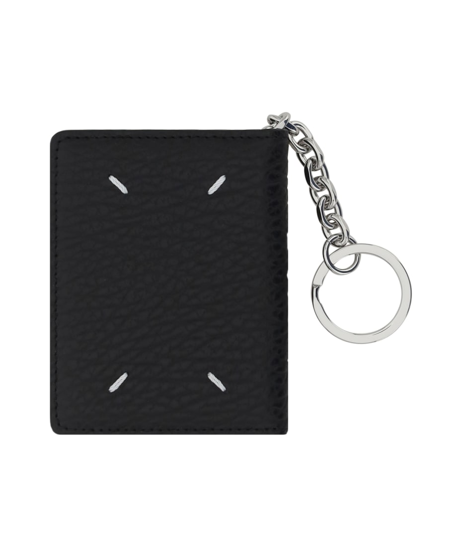 小物 Maison Margiela TABI key holder Maison Margiela four-stitch Leather Key Holder | Black