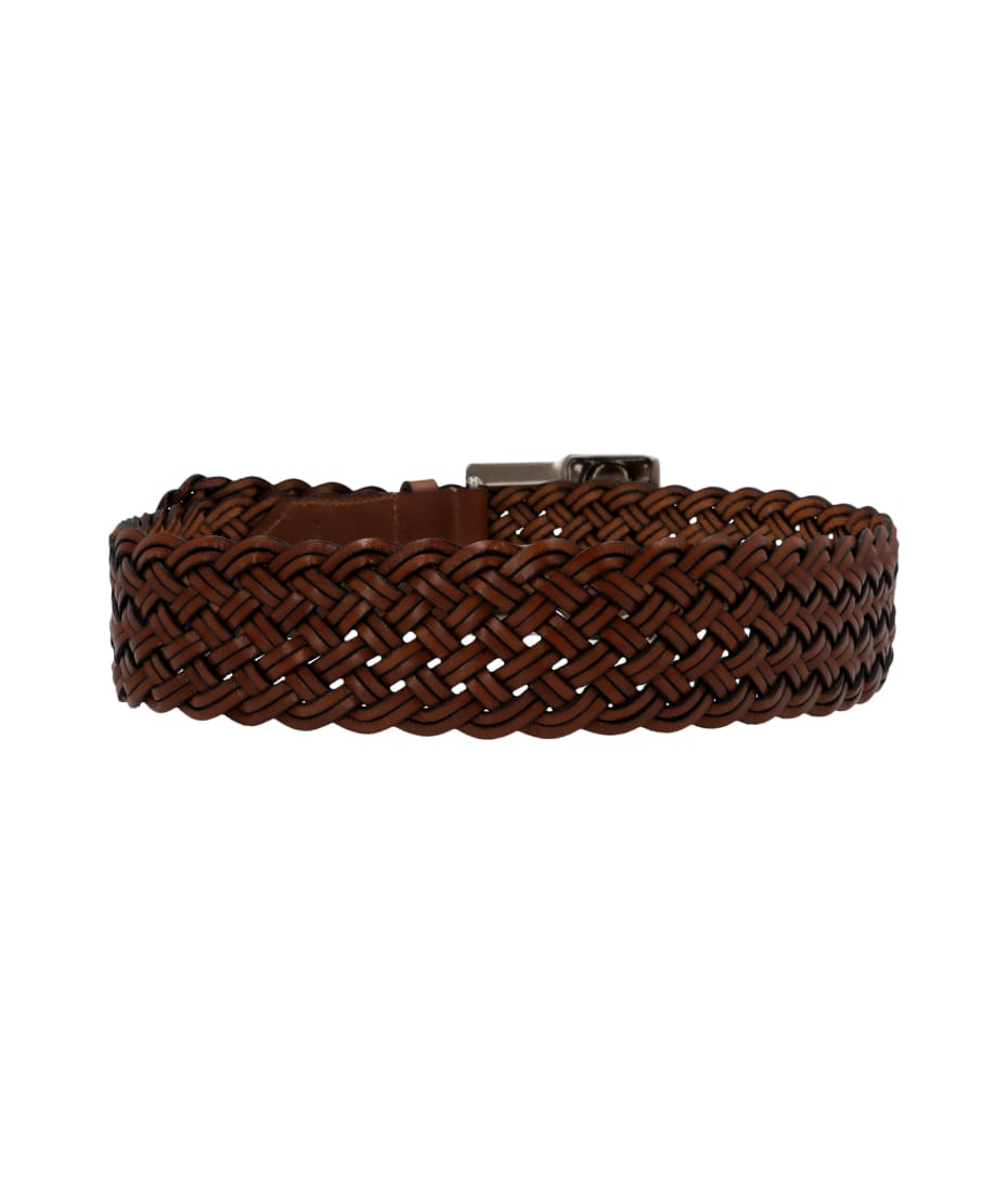 【送料&関税込】Etro Braided Leather Belt Leather belt in white - Etro | Mytheresa