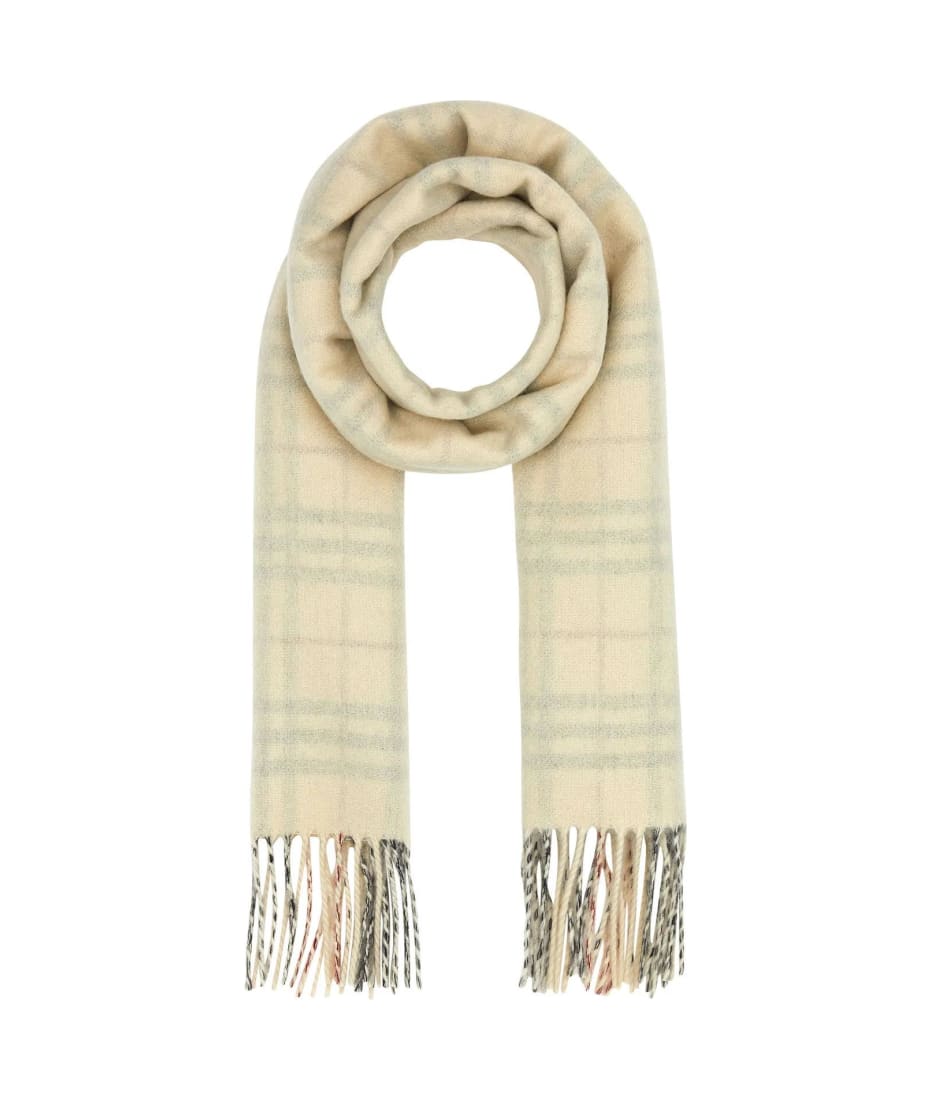 【関税込み】BURBERRY EMBROIDERED CASHMERE SCARF Burberry Embroidered Cashmere Scarf | italist