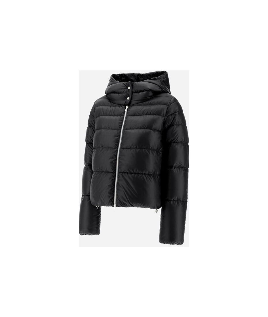 ◆Herno 最新作 AW24◆キルティング ダウンジャケット/Black◆ Herno Black Nylon Down Jacket | italist