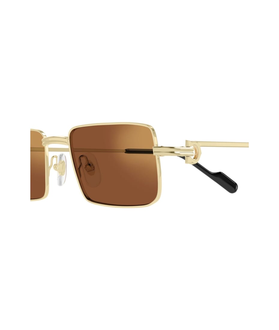 サングラス Cartier Cartier - CT0501S - 002 gold gold red Cartier CT0501S 002 Sunglasses Shiny Gold - eye-oo.com