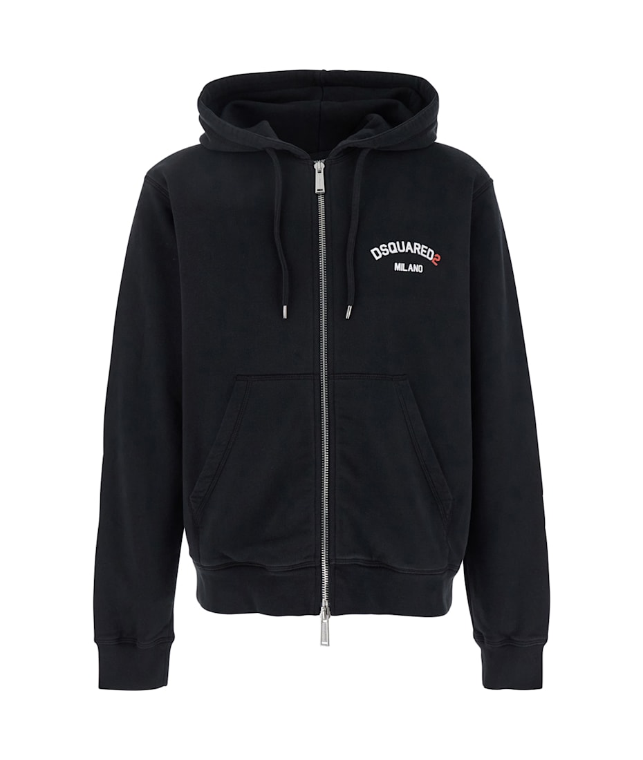 【送料&関税込】Dsquared2 Sweatshirt With Hood And Zip And L Dsquared2 Sweatshirt With Hood And Zip And Logo | italist