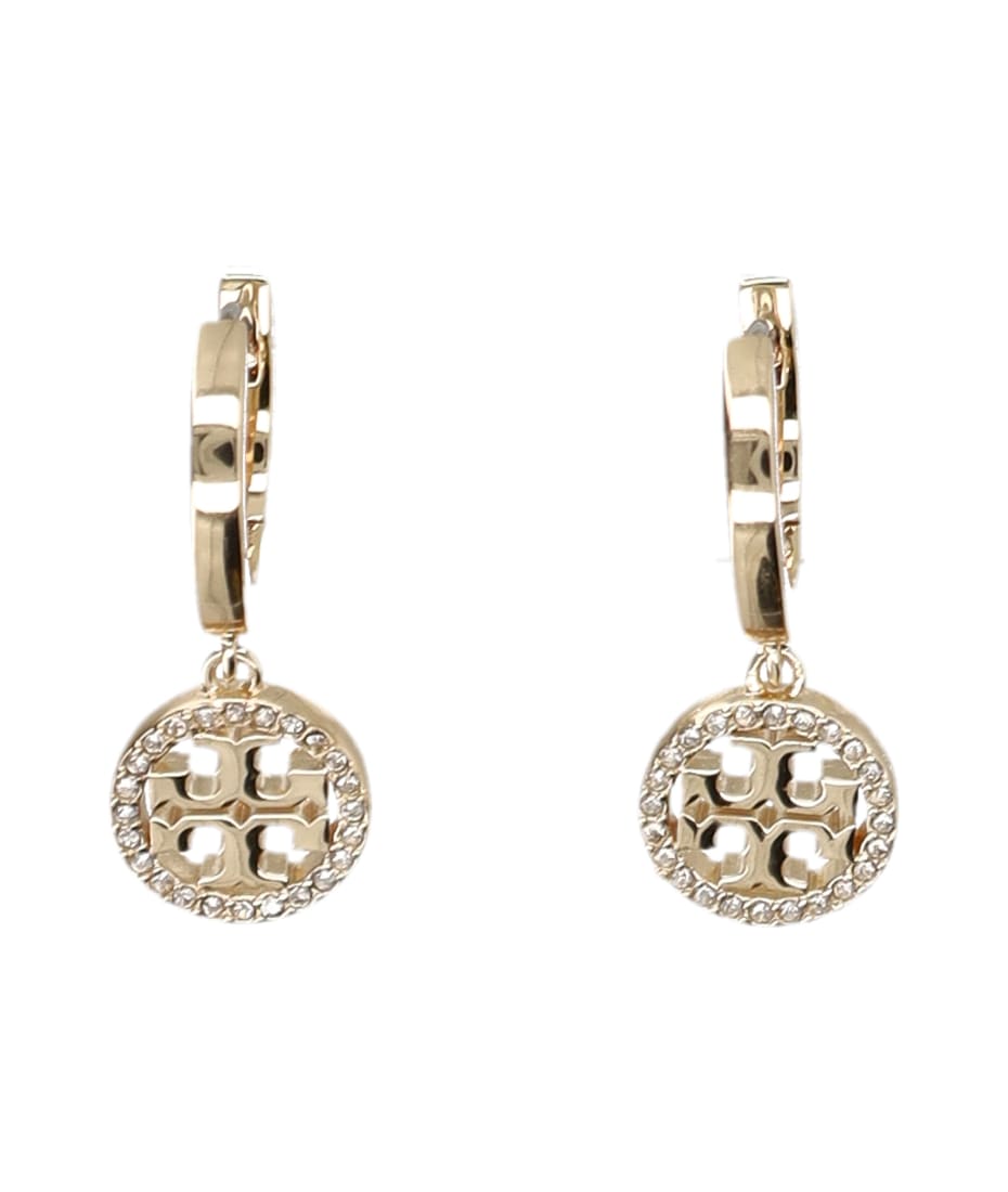 Tory Burch Miller Pave Huggie Hoop Earrings | italist
