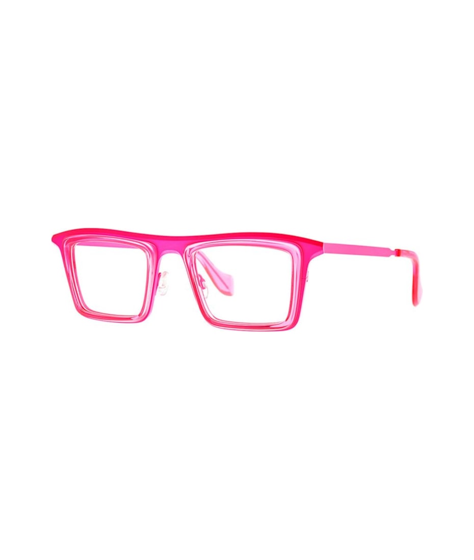 Theo Eyewear Trellis 013 Transparent+fluo Pink13 | italist