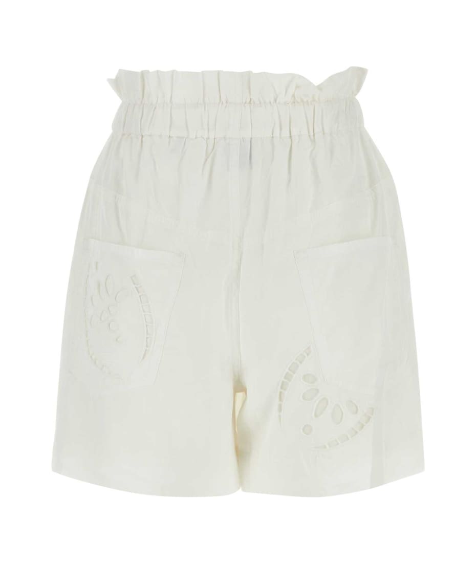 Isabel Marant White Modal Blend Hidea Shorts - White